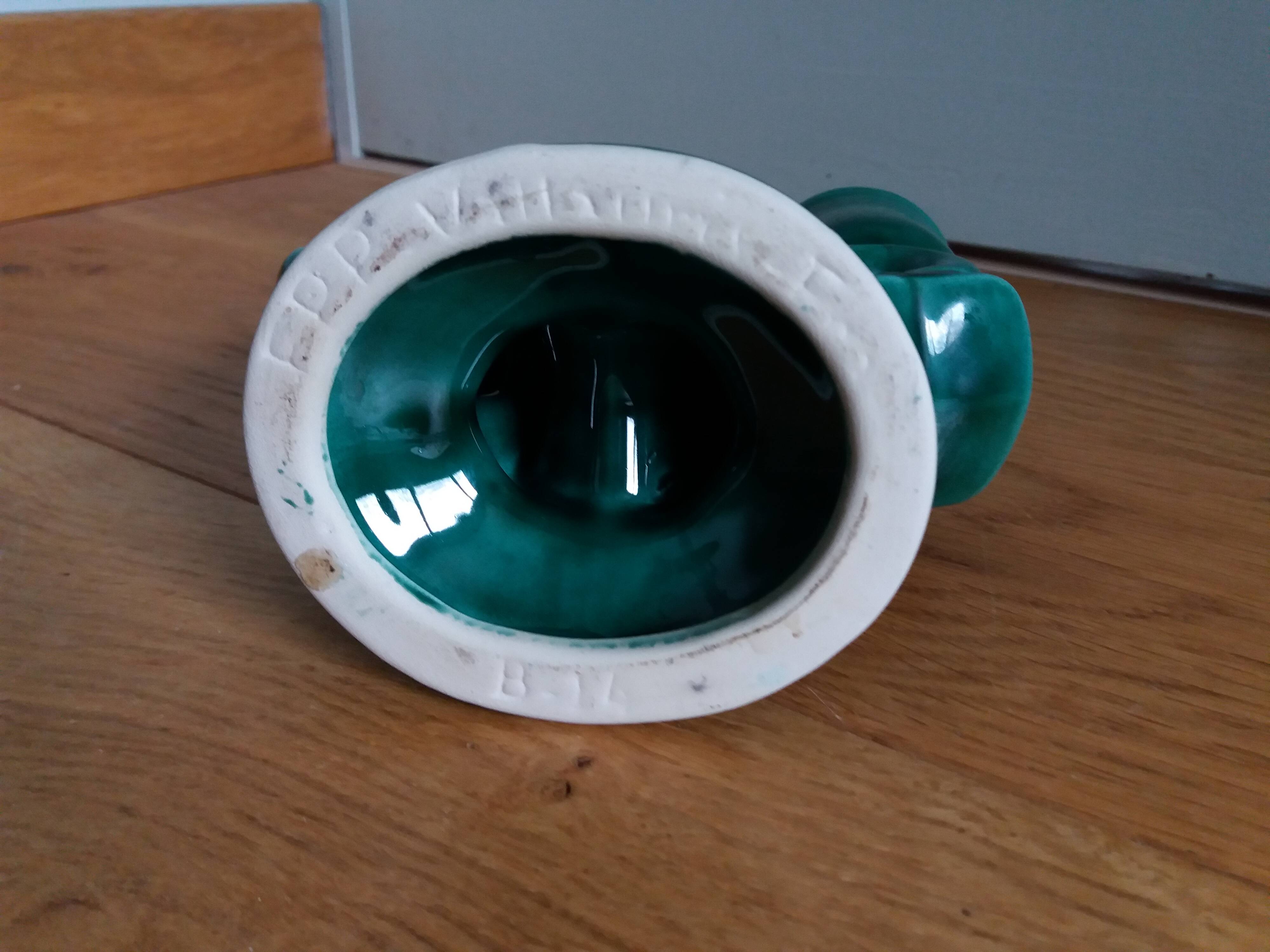 Vallauris candlestick in emerald green FPP slip