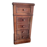 Antique sideboard with 1 drawer and 1 trompe l'oeil drawer door
