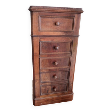 Antique sideboard with 1 drawer and 1 trompe l'oeil drawer door