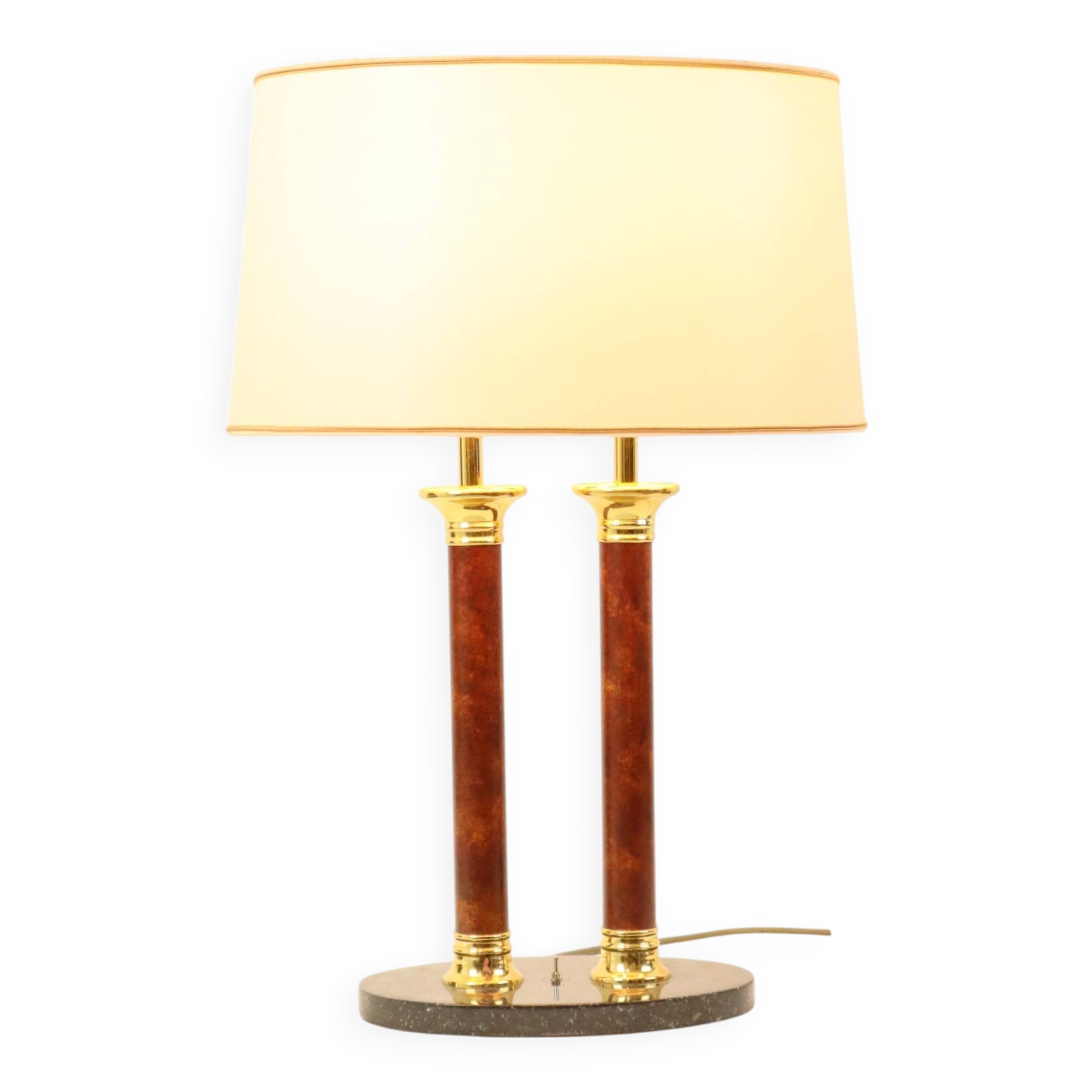 Lampe de table vintage Lusterie Deknudt de style Hollywood Regency