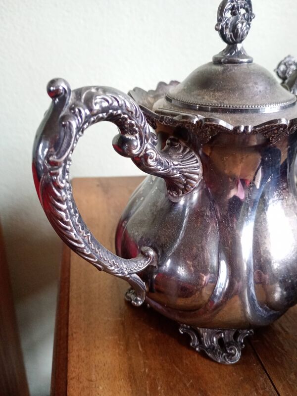 Art nouveau - Service café ou thé ''W''- métal argenté - Allemagne