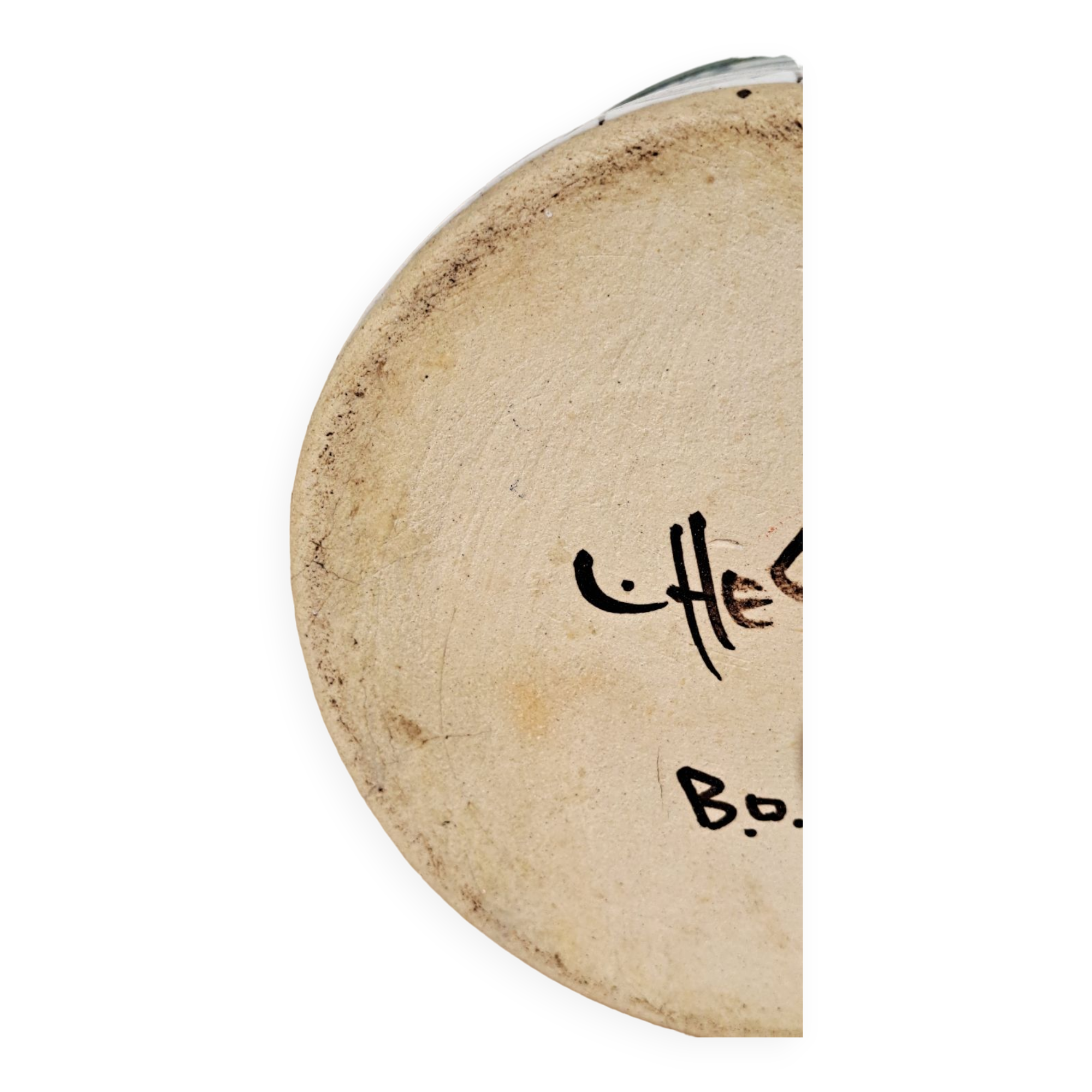 Keraluc sandstone candle holder 70s signed