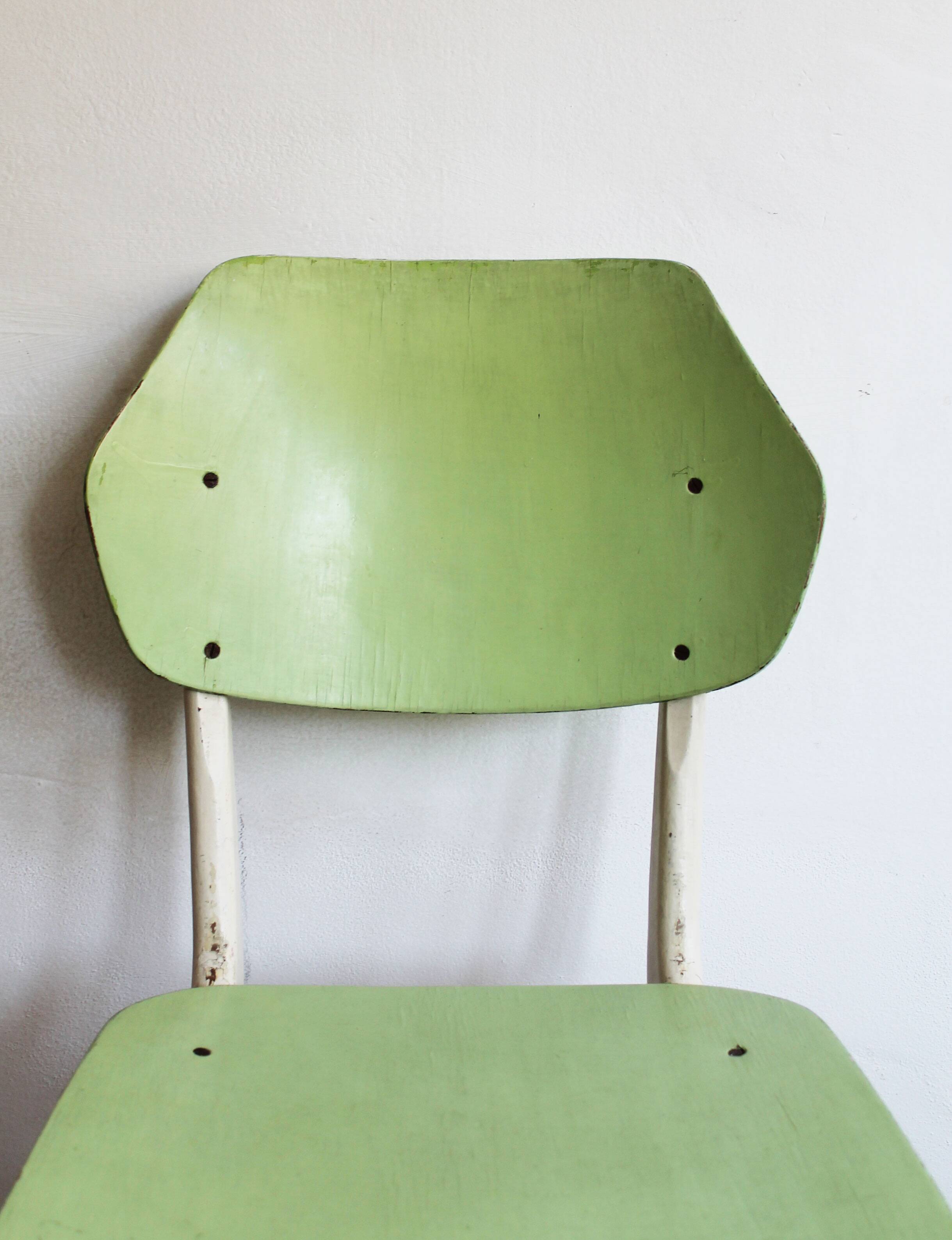 Set of 6 vintage TON chairs in painted wood, Czechoslovakia, 1964