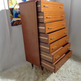 Vintage rag chest of drawers from the 60s seven drawers