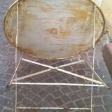Old foldable garden table