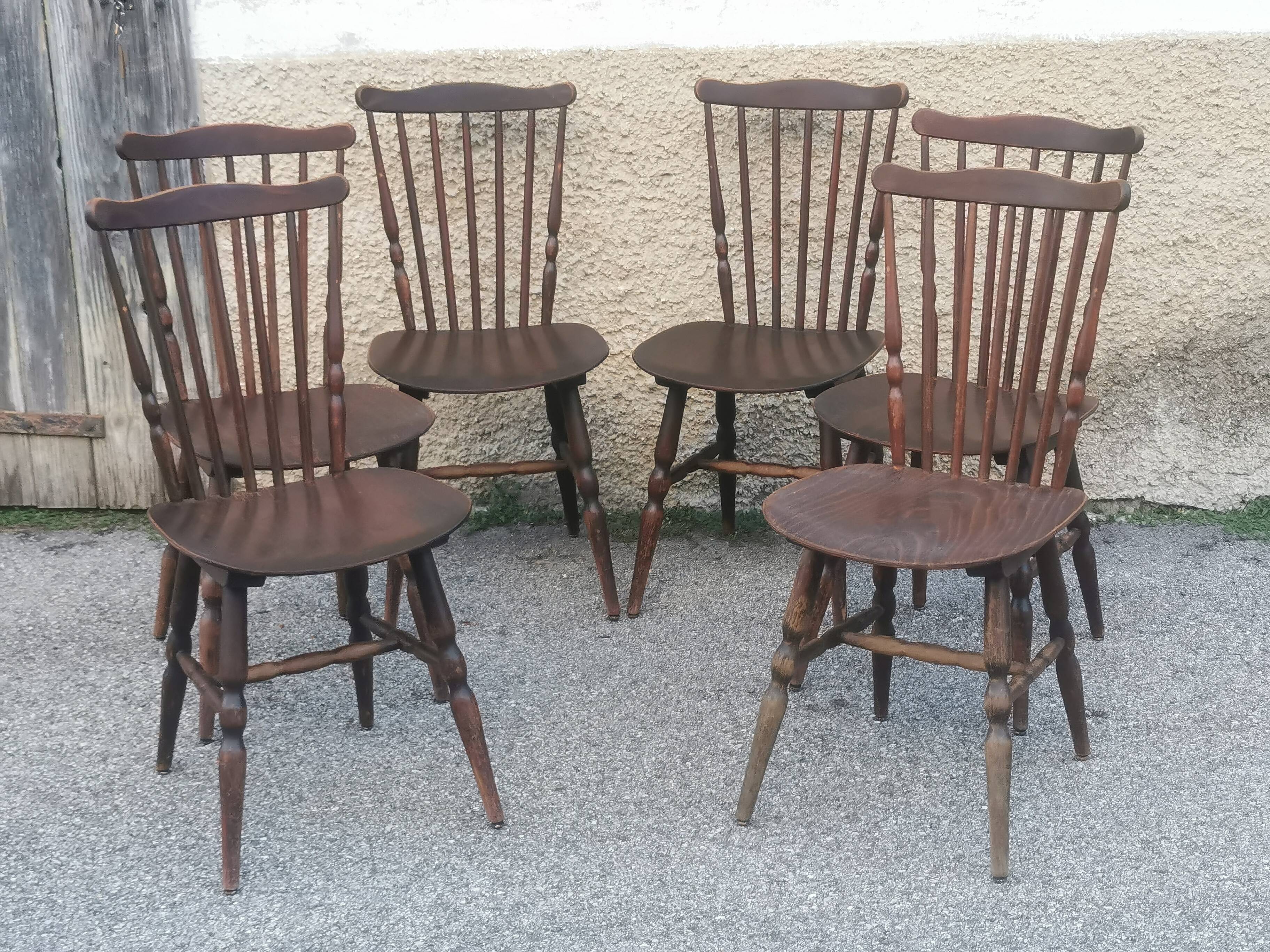Serie de 6 chaises baumann "modèle tacoma'