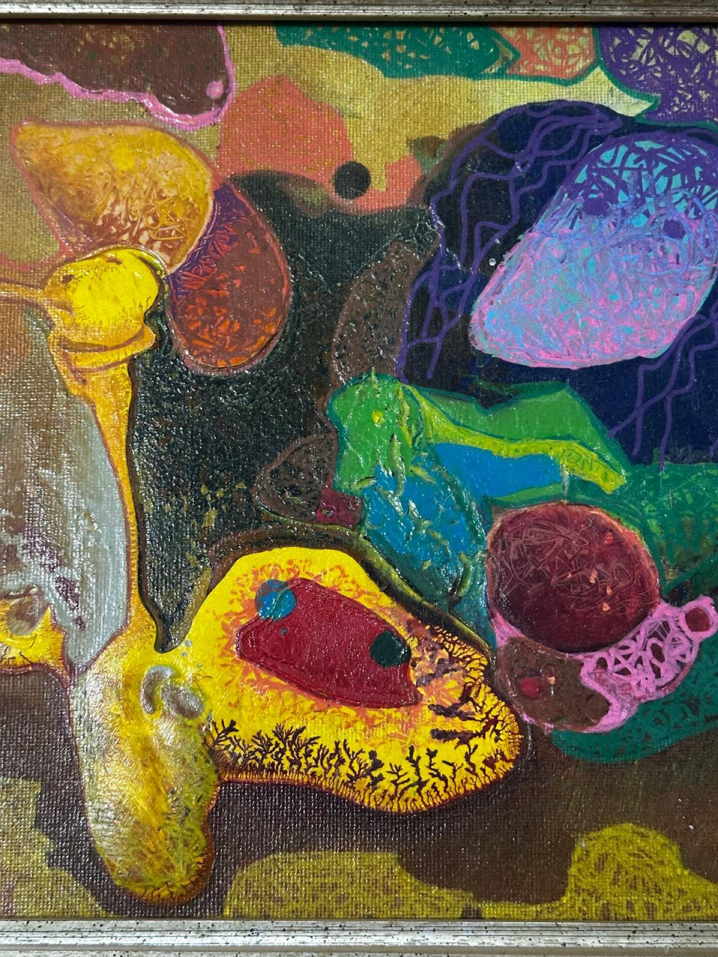 Bernard Ledain (1944–2024) – Abstract painting mixed media on canvas