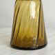 Twisted amber glass carafe