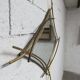 Sculptural mirror with two-tone gilded arches, France, 1970s, 95 x 133 cm