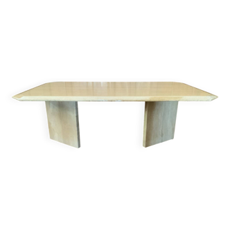 Travertine coffee table