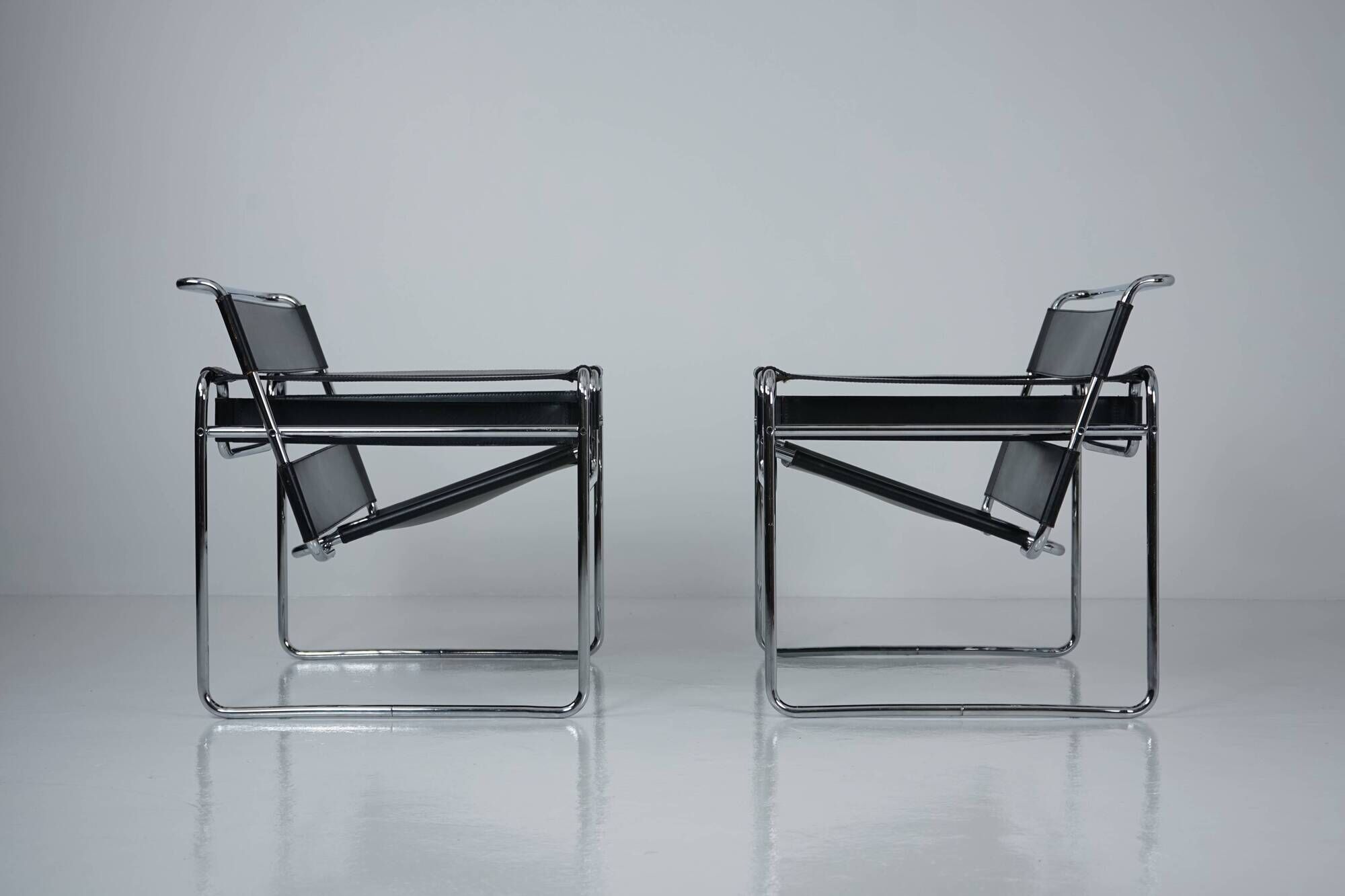 Wassily Chair by Marcel Breuer for Gavina set of 2