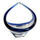 Blown glass bowl coupe Sommerso blue - Murano style 1960