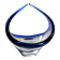 Blown glass bowl coupe Sommerso blue - Murano style 1960
