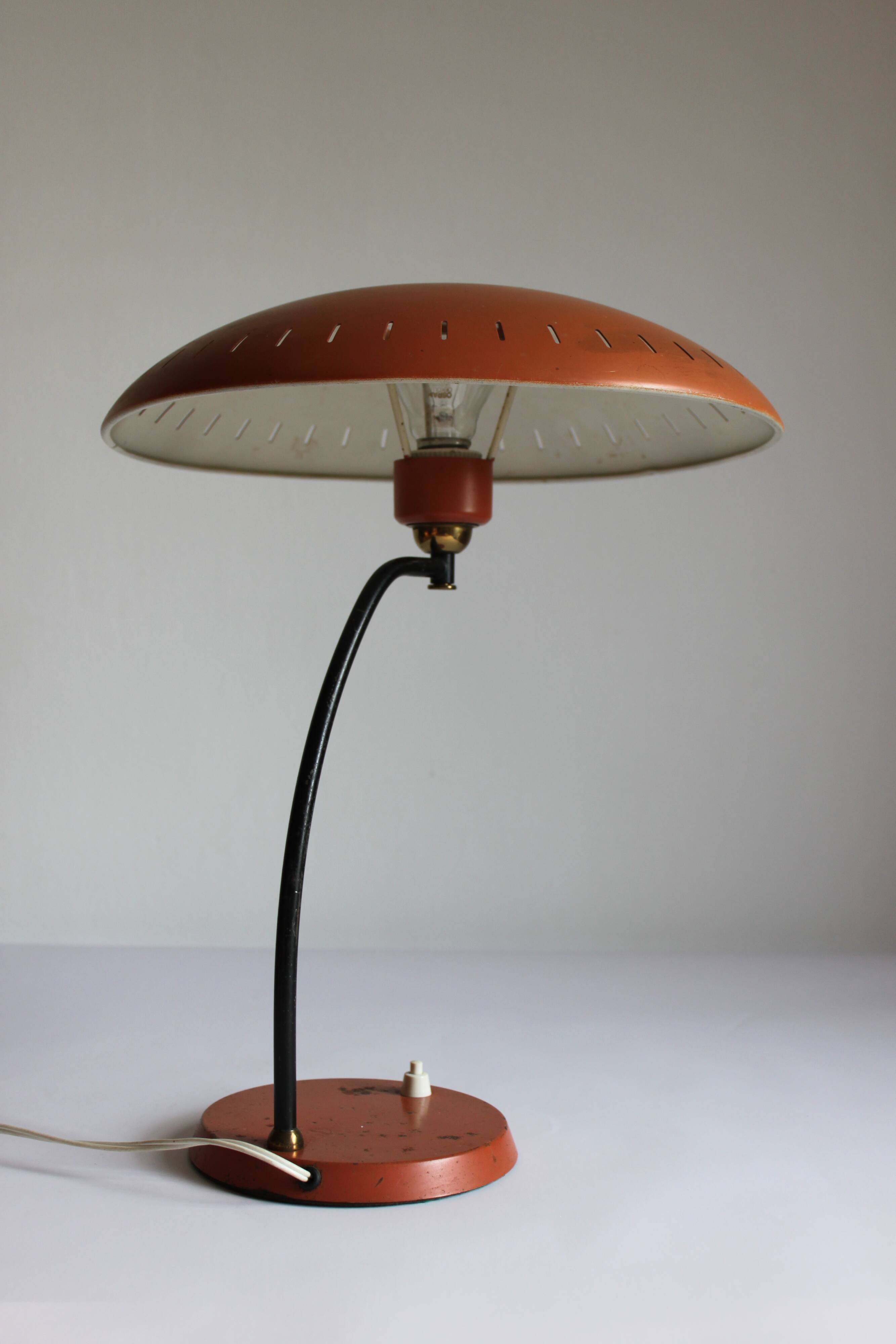 Lampe junior de bureau d’ombre d’Ovni par Louis Kalff pour Philips années 50