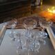 5 finely cut champagne coupes (1950s–1960s)