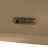 Table Superellipse Fritz Hansen numérotée 3m/1,30 m,  gris, pieds chromés