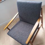 Fauteuil scandinave bleu