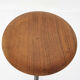 Teak and metal tripod stool, Denmark 1960's