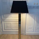 Lampadaire chromé et doré, Italie, 1970