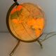 Globe vintage 1967 terrestre Taride tripode doré verre mappemonde - 22 cm
