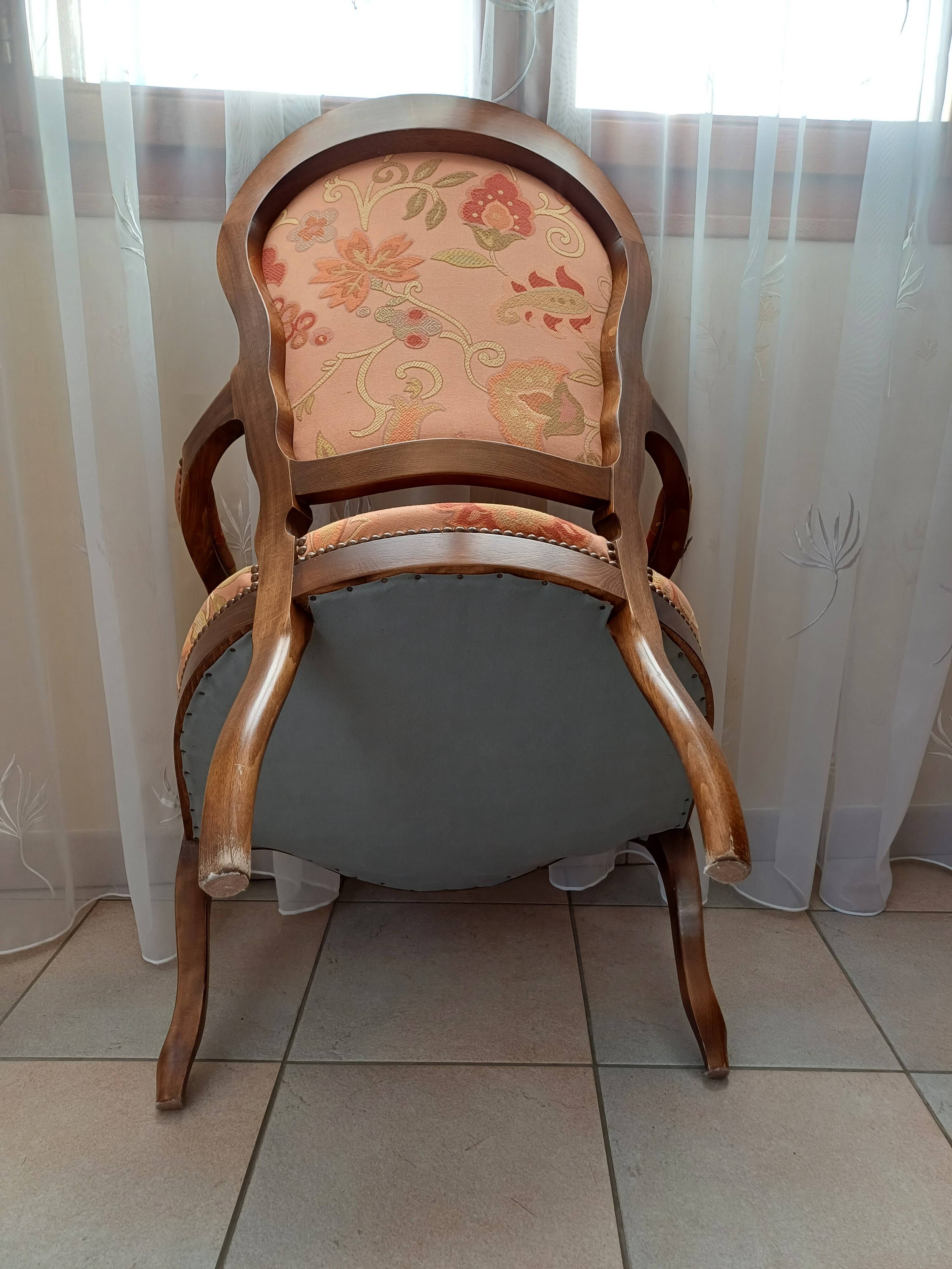 Chaise accoudoir Louis Philippe