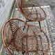 Pair of rattan armchairs, metal legs CIRCA 1950