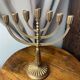Menorah, seven-branched candlestick, in brass