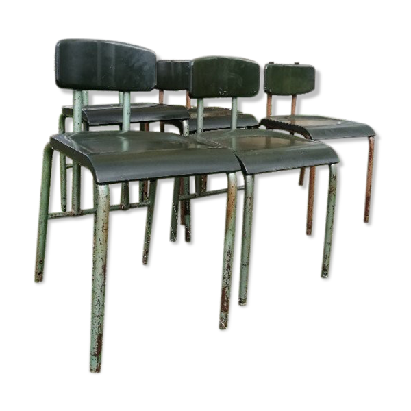 Suite de 5 chaises modernistes