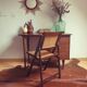 Vintage wood chair and folding cannage 60s