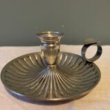 Solid silver hand candle holder