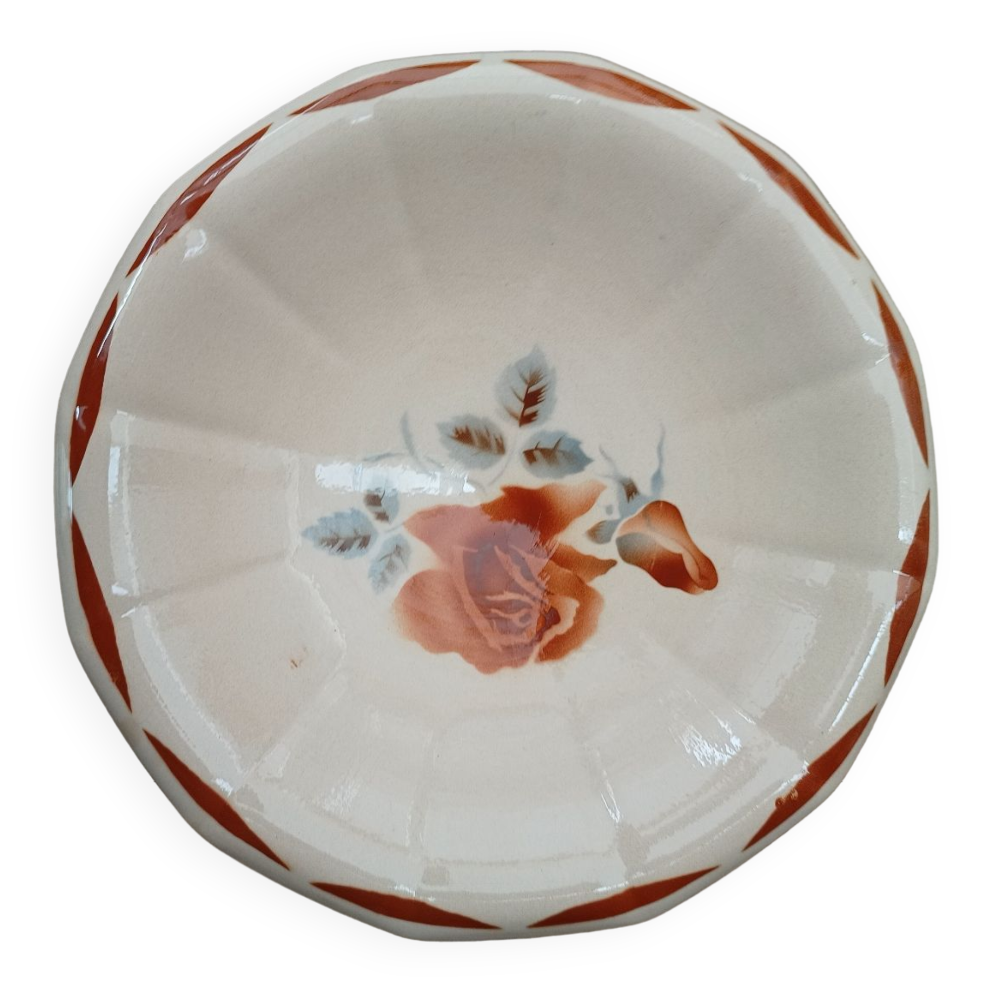 Round dish digoin Sarreguemines France