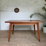 Vintage rectangular teak dining table