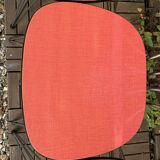 4 red Formica chairs with Eiffel legs 1950
