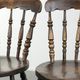 Set of 4 antique English wooden Windsor pub/bistro chairs from 19th century