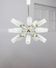 Vintage Sputnik Chandelier: Brass & Textured Glass, Mid-Century Modern Ligh