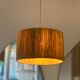 Beige natural rattan lampshade suspension - D30 cm