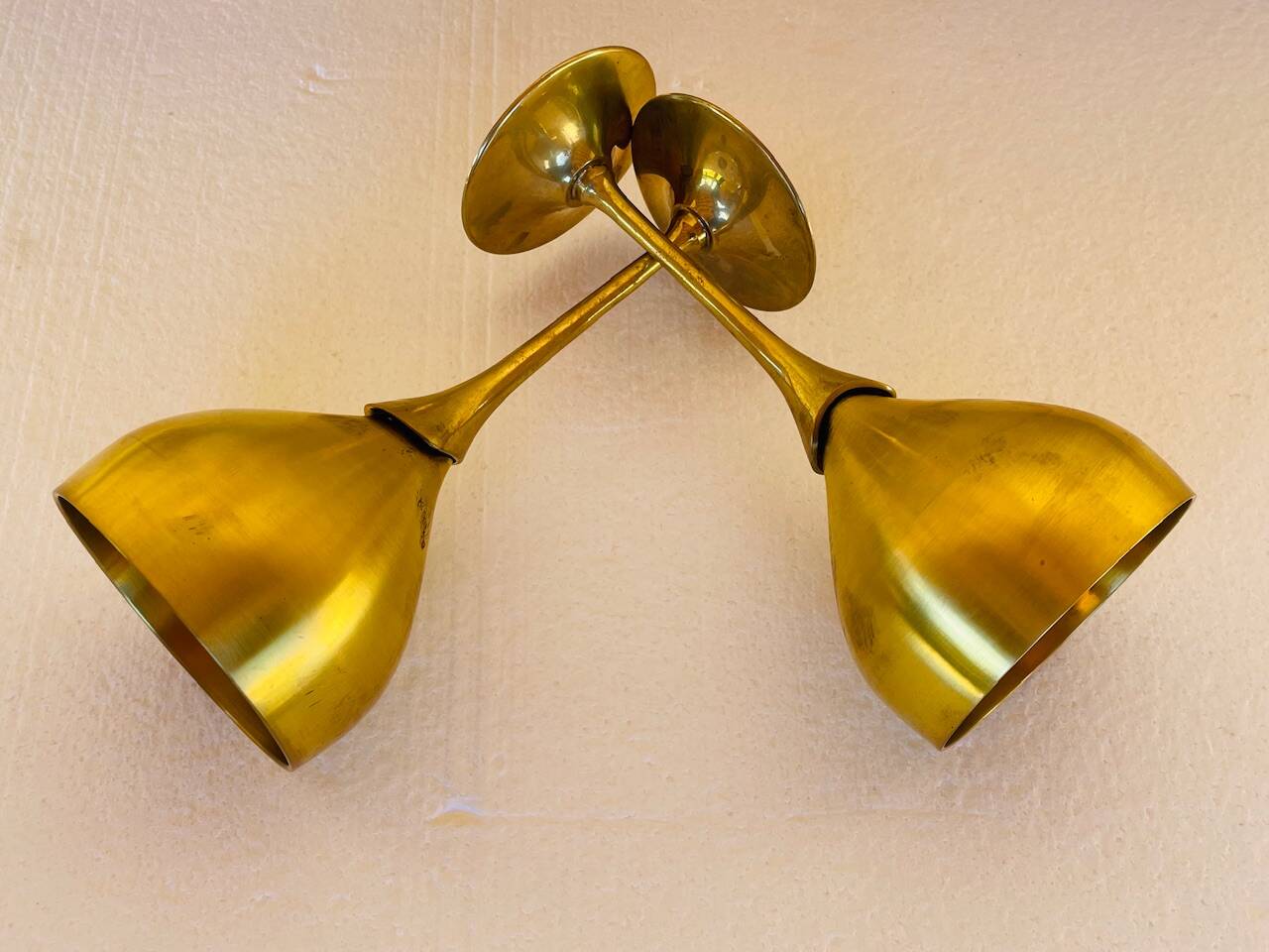 Pair of vintage brass tumblers