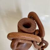 Vase and wooden chain to hang