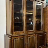 Empire style swan neck bookcase in mahogany / mid 20th century