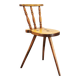 Primitive Solid Beech Folk Chair, Czechoslovakia, 1940s