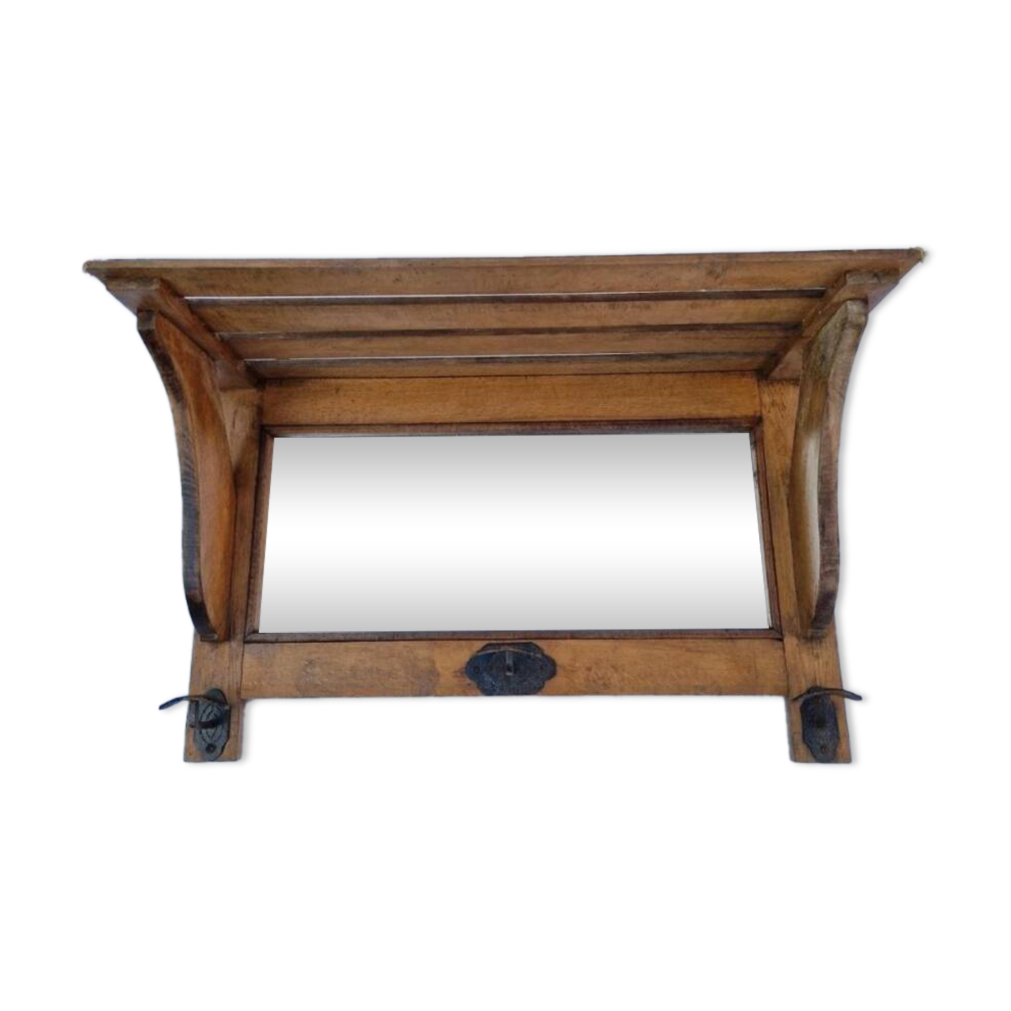 Ancien Miroir D'entrée Avec Ses Patères