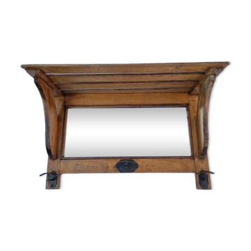 Ancien Miroir D'entrée Avec Ses Patères