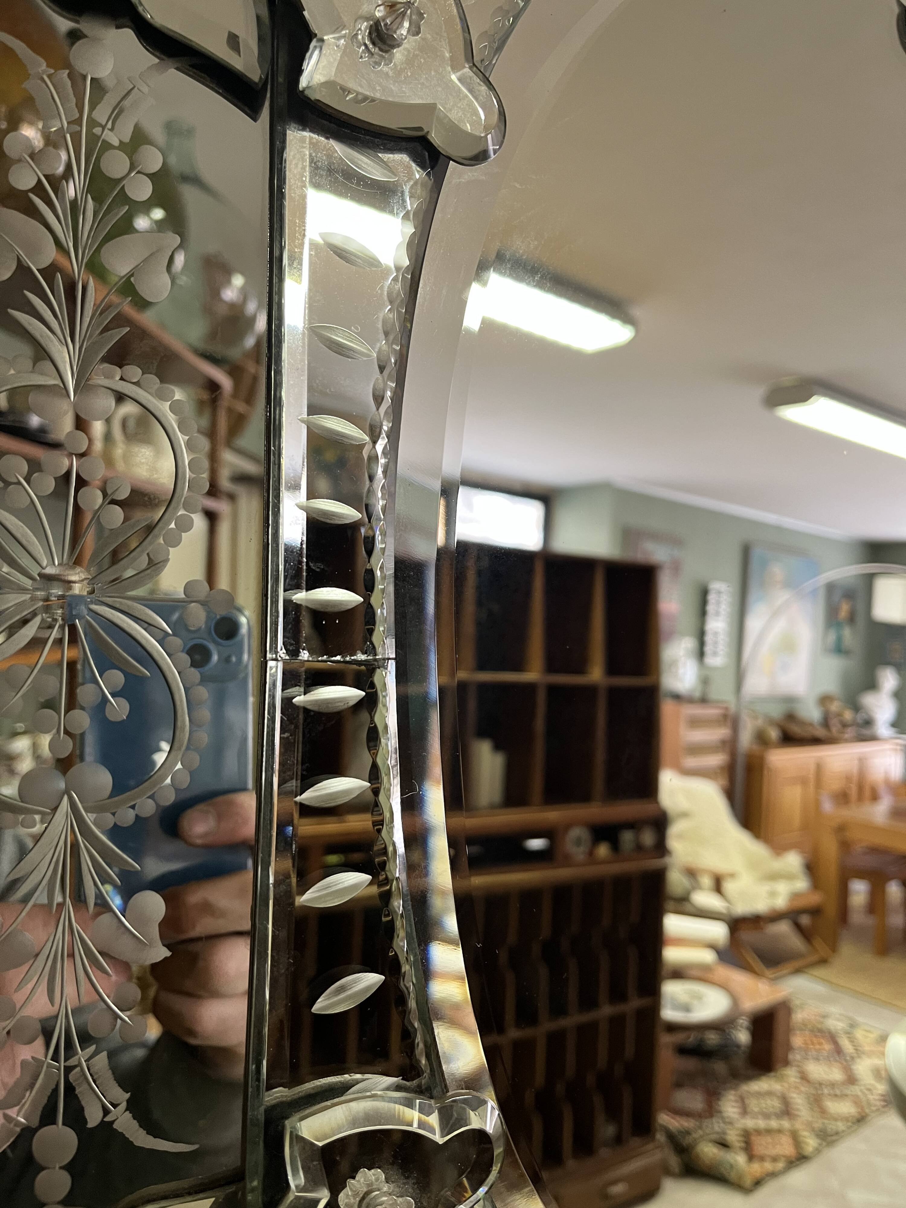Antique Venetian mirror 86cm x 70cm