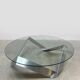 Vintage design glass coffee table Knut Hesterberg Ronald Schmitt 1970