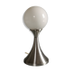 Brushed stainless steel and glass lamp from the 70s