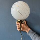 Set of 2 wall lights Hollywood Regency opal glass