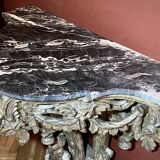 Italian Sculptural Silver Mecca Gilding Console Tables, Set of 2