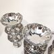 12 shiny high sorbet cups in stainless steel chrome