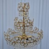 Vintage chandelier with tassels from the 80s