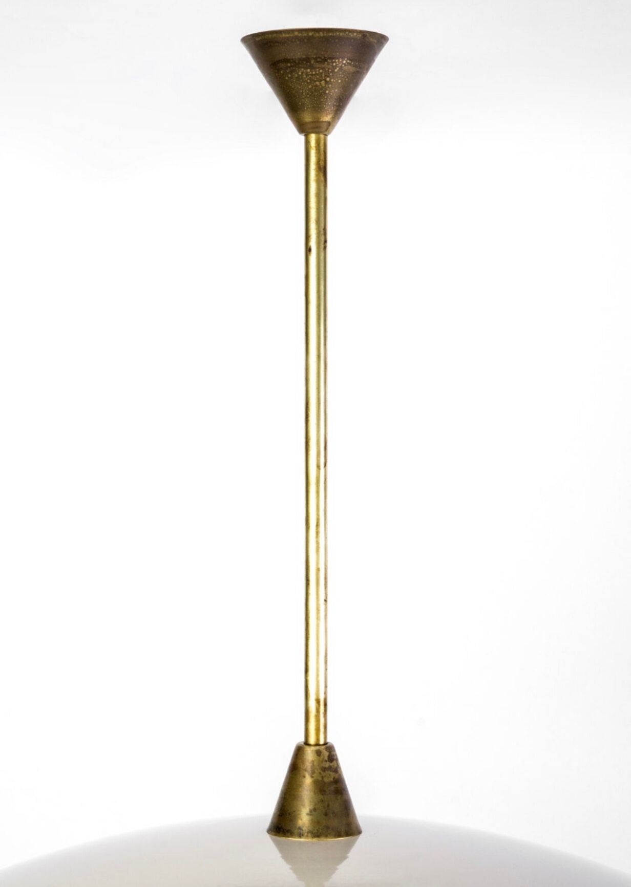 Italian brass and lacque metal chandelier from the 50